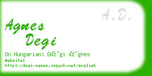 agnes degi business card